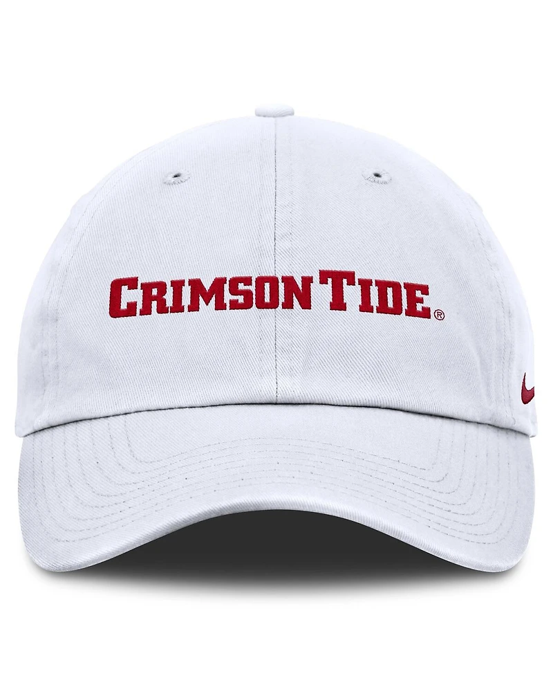 Nike Men's White Alabama Crimson Tide Core Club Mascot Wordmark Adjustable Hat