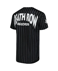 Lids Men's Black Death Row Records Pin Stripe Baseball Jersey