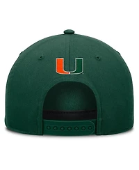 Fanatics Men's Green Miami Hurricanes Foul Ball Rope Adjustable Hat