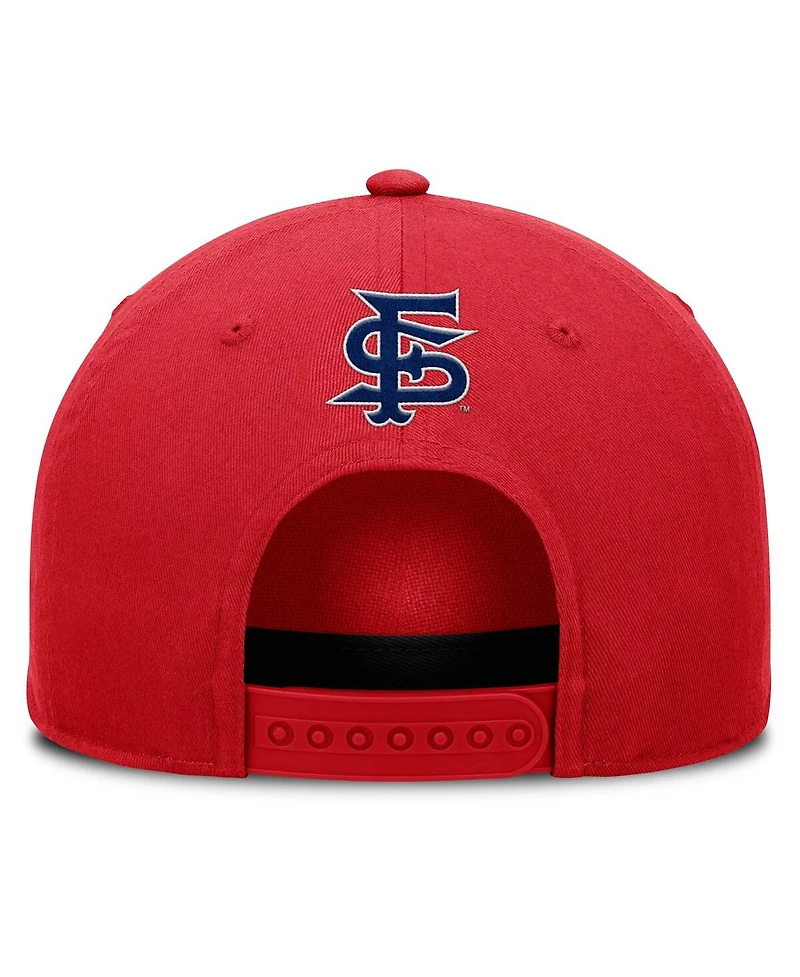 Fanatics Men's Red Fresno State Bulldogs Foul Ball Rope Adjustable Hat
