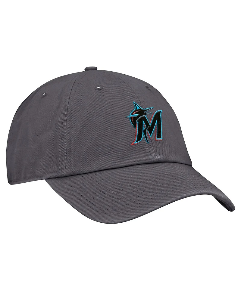 Nike Men's Gray Miami Marlins Club Adjustable Hat