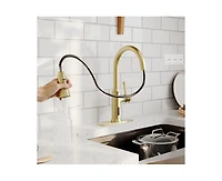 Casainc Smart Faucet Touchless Pull Down Sprayer Kitchen with Voice and Motion Control