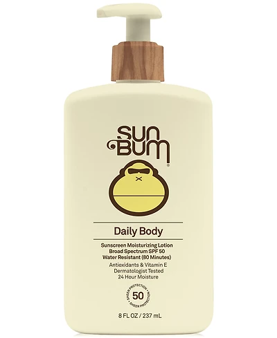 Sun Bum Daily Body Sunscreen Moisturizing Lotion Spf 50, 8 oz.