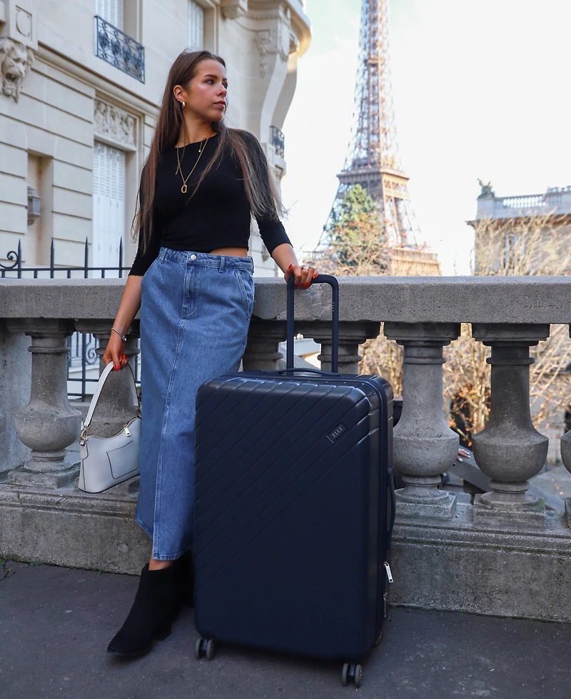 Elle Louvre 2-Piece Expandable Retro Spinner Luggage Set
