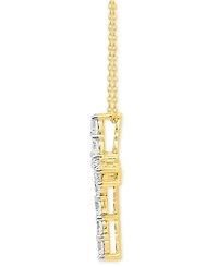 Forever Grown Diamonds Lab Diamond Cross 18" Pendant Necklace (2 ct. t.w.) Sterling Silver or 14k Gold-Plated