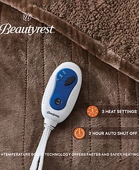 Beautyrest Microlight Electric Reversible Plush to Berber Throw, 60" x 70"