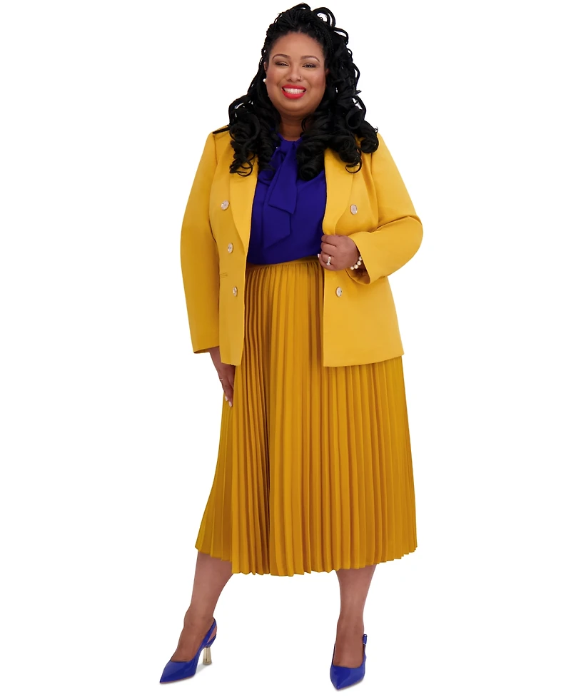 Kasper Women's Pleated Midi Skirt, Regular & Plus Sizes