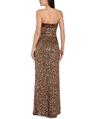 Morgan & Company Juniors' Sequined Strapless Gown