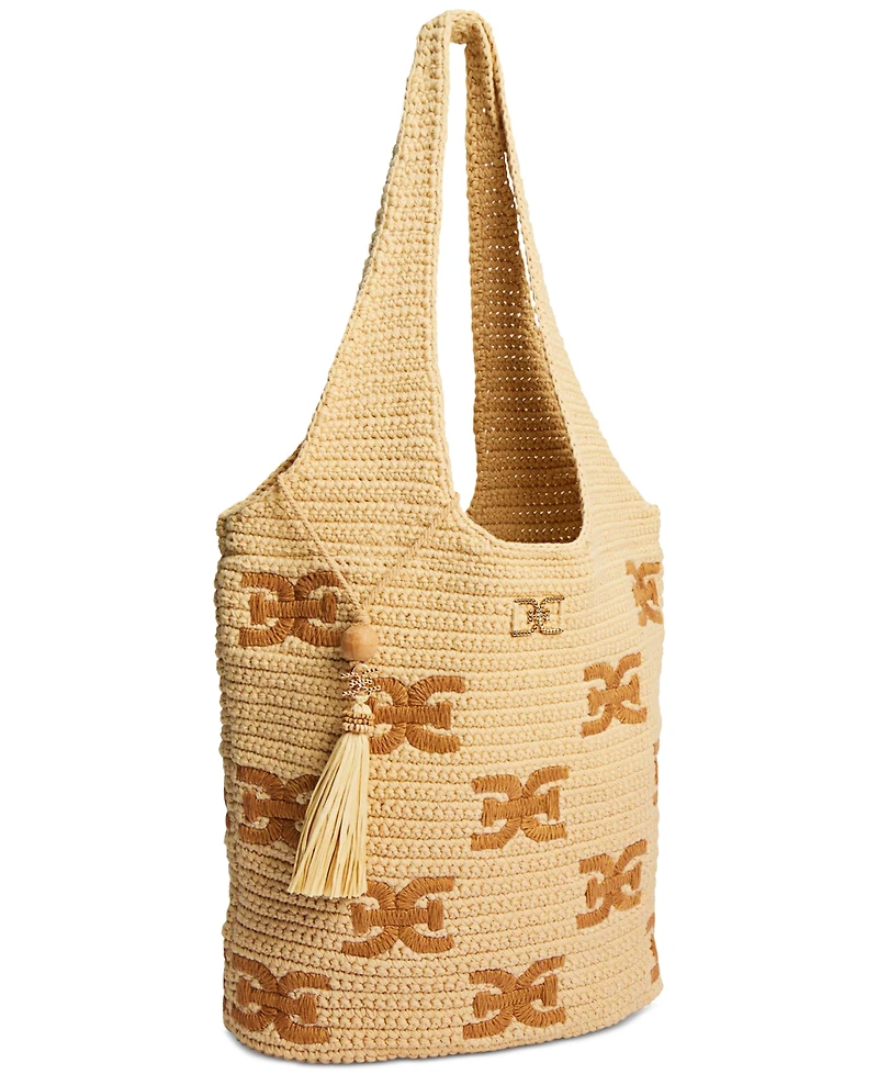 Sam Edelman April North South Crochet Logo Tote