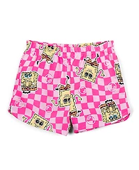 SpongeBob SquarePants Girls Ribbed T-Shirt and French Terry Shorts Outfit Set