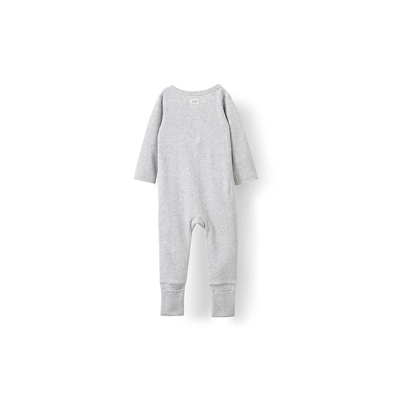 Cotton On Baby Boys The Billie Long Sleeve Rib Romper