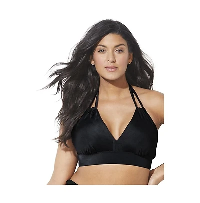 Swimsuits for All Women's Loop Strap Halter Bikini Top