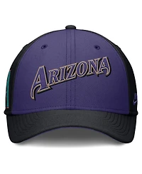 Nike Men's Black/Purple Arizona Diamondbacks Rise Swoosh Performance Flex Hat