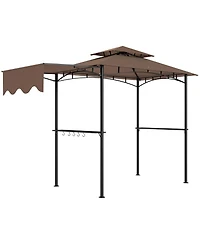 Outsunny 8' x 5' Grill Gazebo, - Gazebo