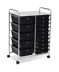 15-Drawer Utility Rolling Organizer Cart Multi-Use Storage
