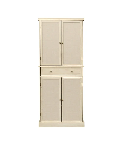 Mondawe 4 Door Cabinet with 1 Drawer, with 4 Adjustable Inner Shelves, Storage Cabinet