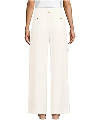 Lands' End Women's Soft Polish Cargo High Rise Wide Leg Pants