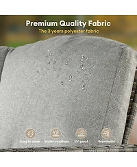 Xizzi 9 Piece Outdoor Patio Furniture with 3 Seat Sofa,All Weather Wicker Coversation Set Swivel Rocking Chair,Balcony Sofa Solar Nestin