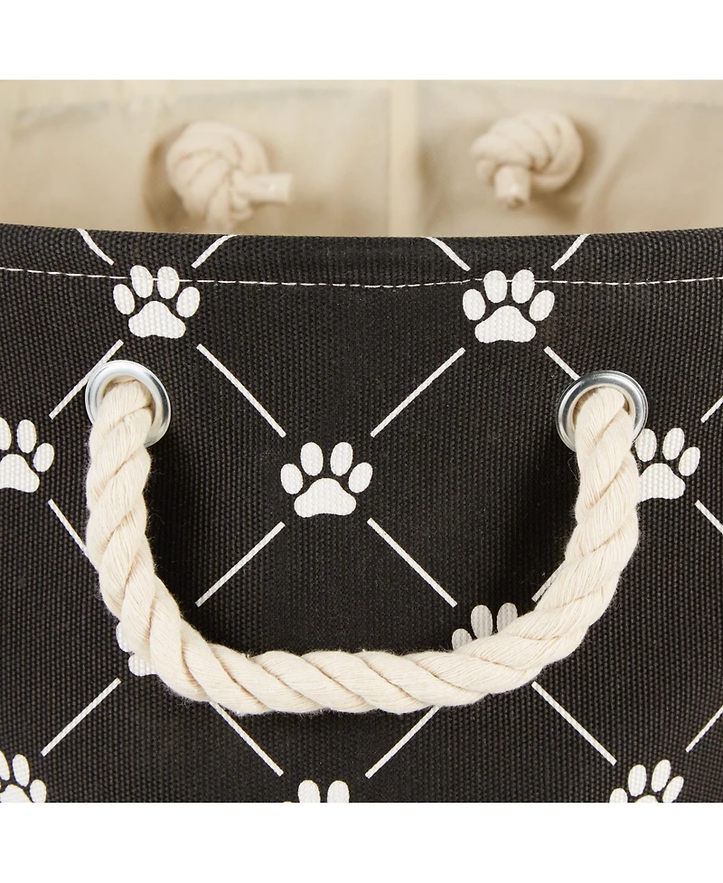 Bone Dry Collapsible Pet Storage Bin Trellis Paw Print