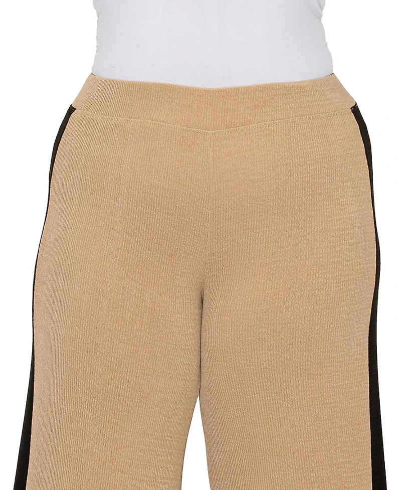 Coin 1804 Plus Textured Rib Side Contrast Pants