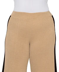 Coin 1804 Plus Textured Rib Side Contrast Pants