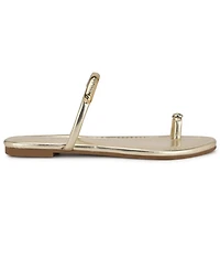 Nine West Women's Balon Strappy Toe Loop Flat Sandals