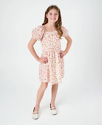 Rare Editions Big Girls Floral Eyelet Scalloped Hem Dress