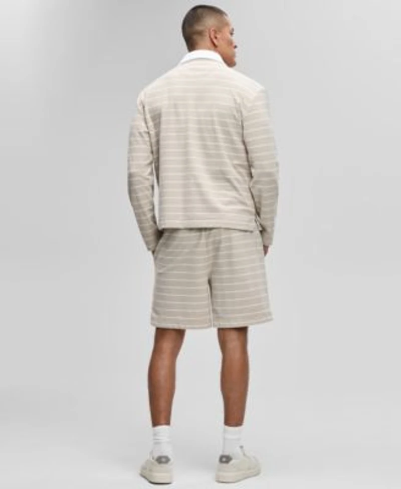 Mode Of One Mens Relaxed Fit Striped Terry Pullover Top Shorts Exclusively At Macys