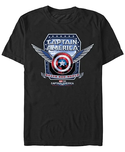 Marvel Men's Captain America Shield Wings Short Sleeve T-Shirt