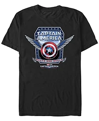 Marvel Men's Captain America Shield Wings Short Sleeve T-Shirt