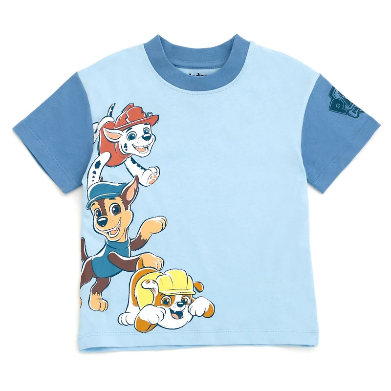 Paw Patrol Toddler Boys T-Shirt and Plaid Shorts Outfit Set