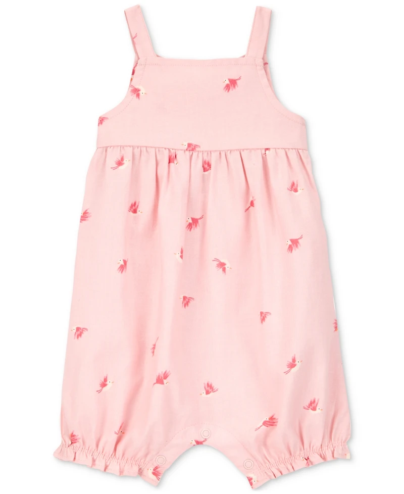 Carter's Baby Girls Cotton Bird-Print Tank Romper
