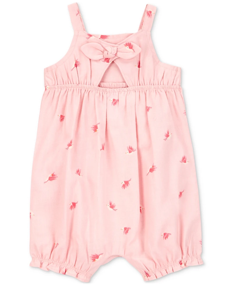 Carter's Baby Girls Cotton Bird-Print Tank Romper