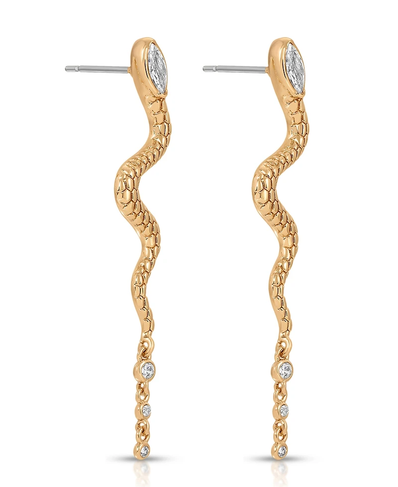 Ettika Serpentina Cubic Zirconia Drop Earrings