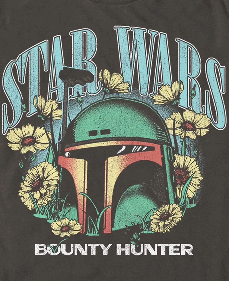 Star Wars Men's Boba Floral Short Sleeve T-Shirt