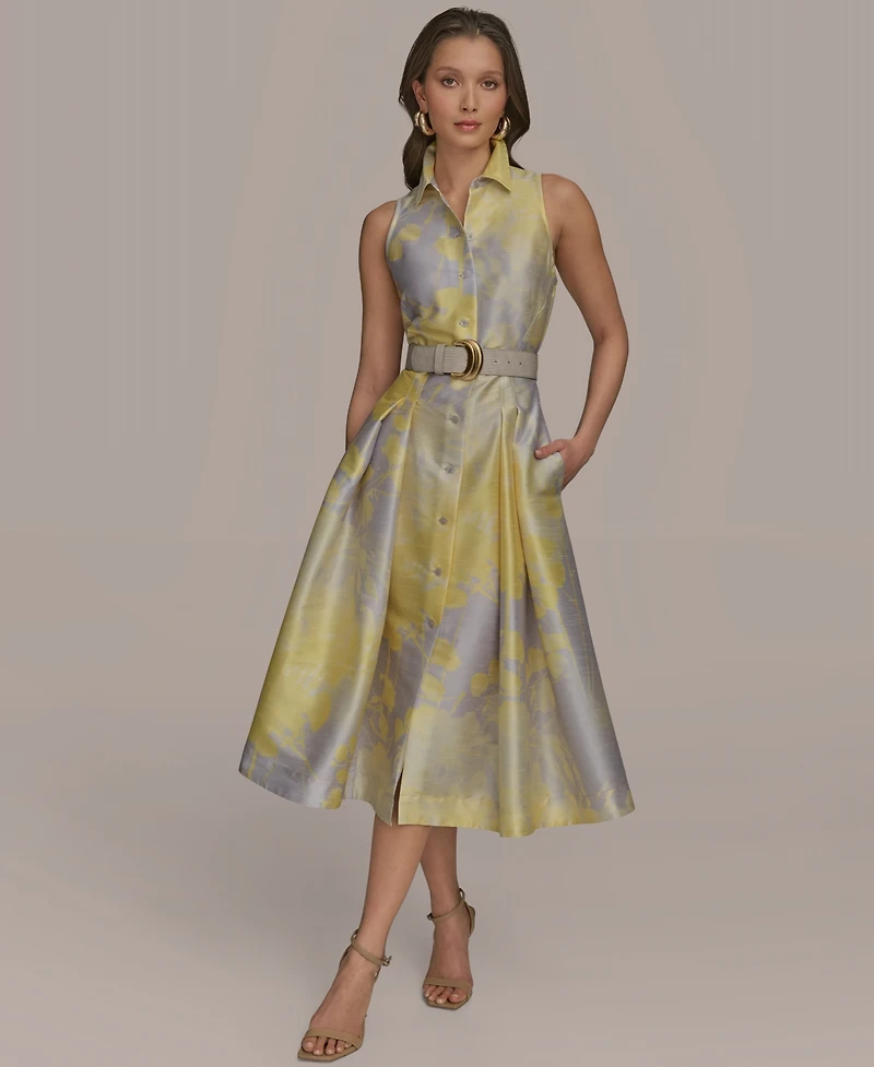 Donna Karan New York Women's Printed Fit & Flare Shirtdress