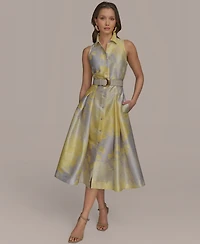 Donna Karan New York Women's Printed Fit & Flare Shirtdress