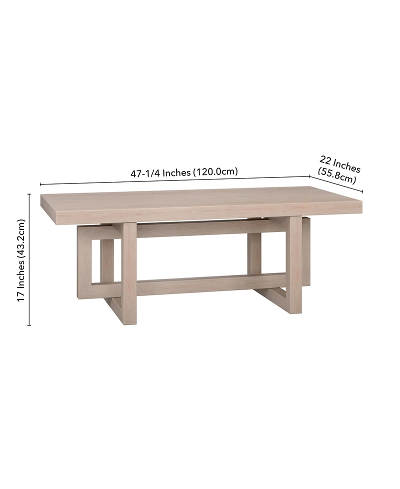 Hudson & Canal 47" Breslow Wide Rectangular Coffee Table