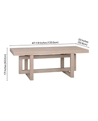Hudson & Canal 47" Breslow Wide Rectangular Coffee Table
