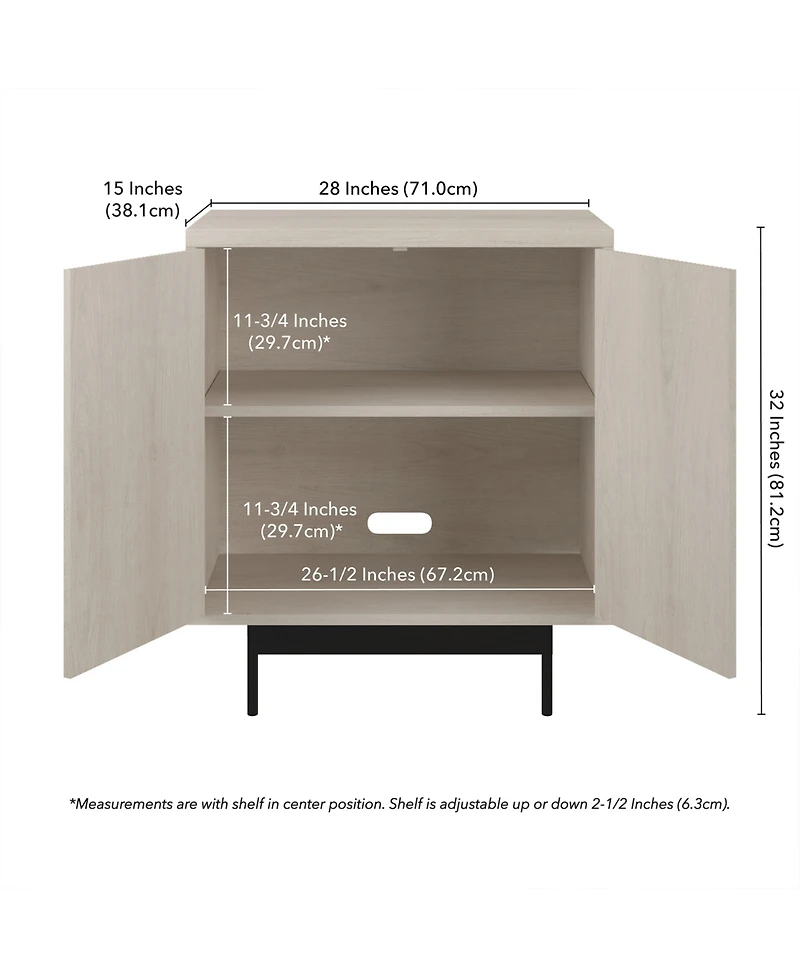 Hudson & Canal 28" Whitman Wide Rectangular Accent Cabinet