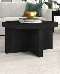 Hudson & Canal 33" Elna Wide Round Coffee Table