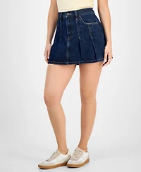 Levi's Women's Pleated Denim Mini Skirt