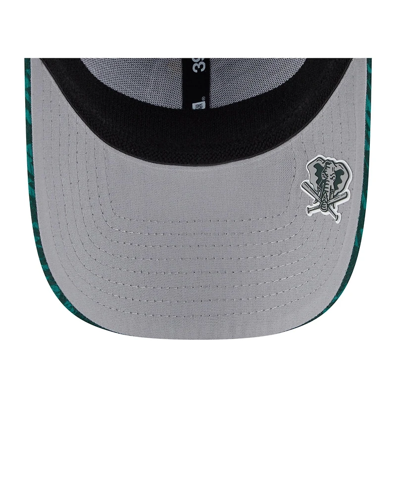 New Era Men's Green Athletics 2025 Mlb Clubhouse 39THIRTY Flex Hat