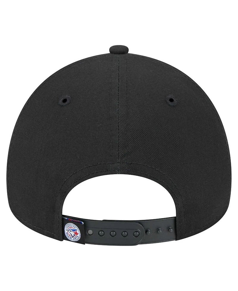 New Era Men's Black Toronto Blue Jays 9FORTY A-Frame Adjustable Hat