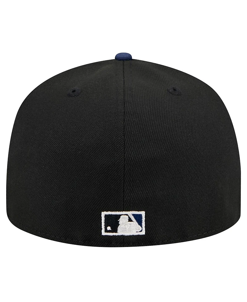 New Era Men's Black Chicago White Sox Shadow Stitch 59FIFTY Fitted Hat