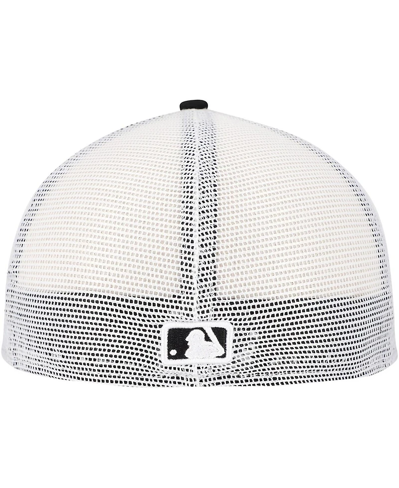 New Era Men's Black Chicago White Sox Team Color 59FIFTY Trucker Fitted Hat