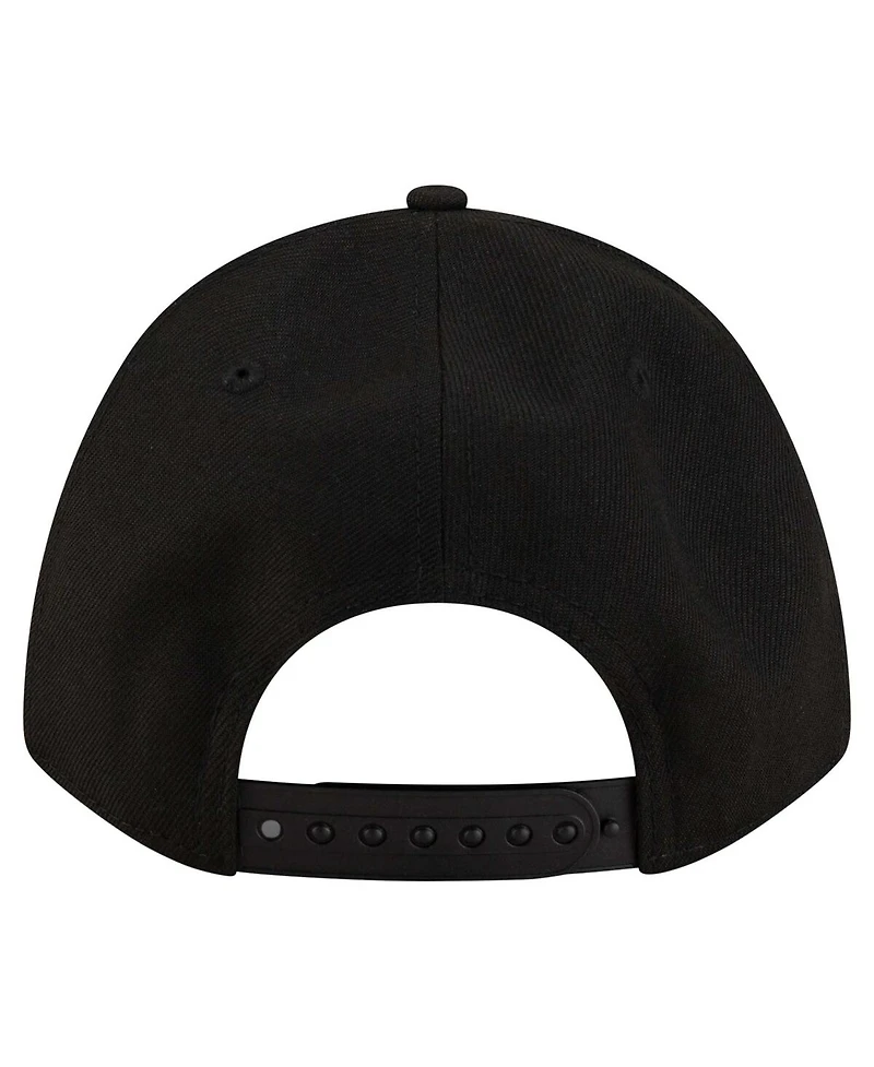 New Era Men's Black Atlanta Braves Player Replica 9FORTY Adjustable Hat