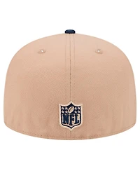 New Era Men's Tan New England Patriots Logo Main 59FIFTY Fitted Hat