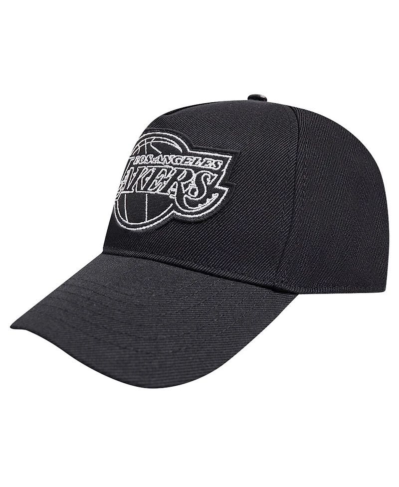 Pro Standard Men's Black Los Angeles Lakers Paint the City Pinch Front Snapback Hat