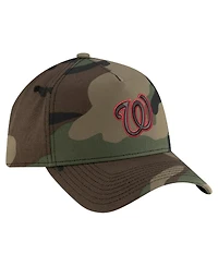 New Era Men's Camo Washington Nationals Woodland Team Pop 9FORTY A-Frame Adjustable Hat